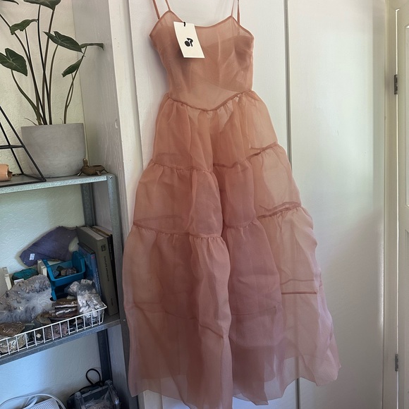 OHSEVENDAYS TIERED SHEER MIDI DRESS - size XS - Picture 4 of 7